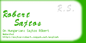 robert sajtos business card